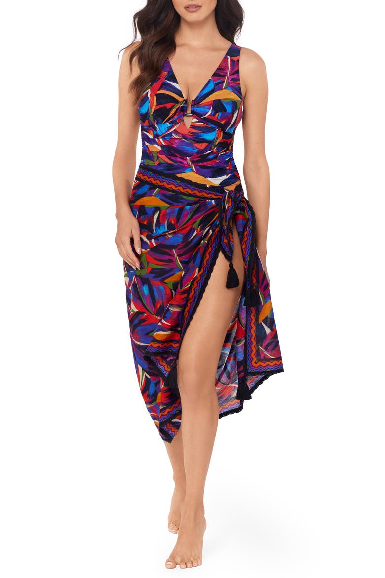 Mariachi Cotton Cover-Up Pareo, Main, color, MULTI