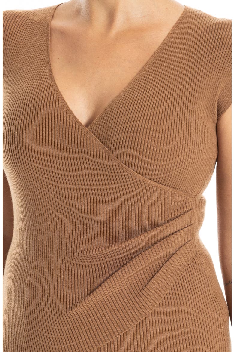 Cap Sleeve Wrap Sweater, Alternate, color, VICUNA
