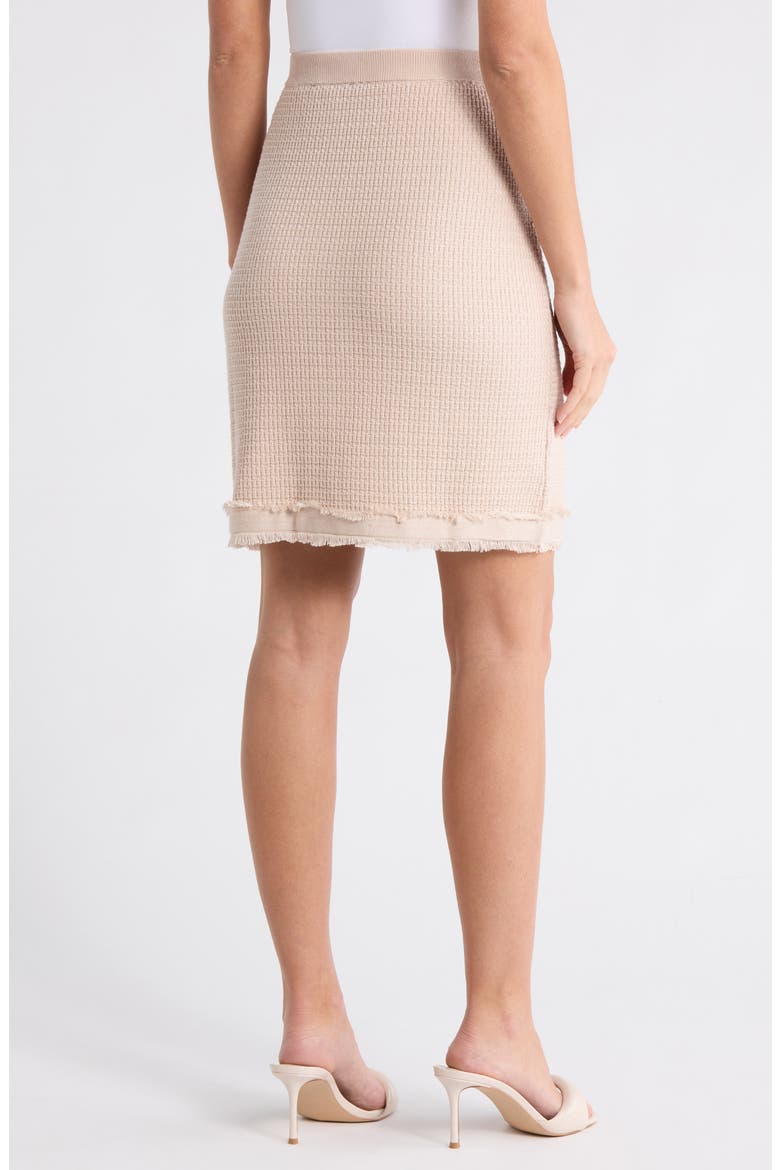 Fringe Trim Tweed Miniskirt, Alternate, color, CHAMPAGNE BLUSH