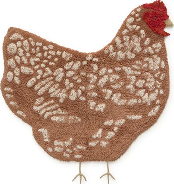 Chicken Washable Cotton Blend Rug