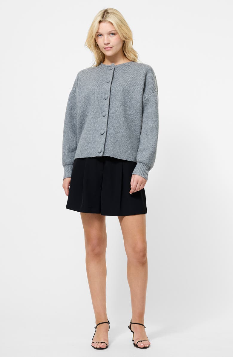 French Connection Riddley Drop Shoulder Cardigan, Alternate, color, Grey Melange