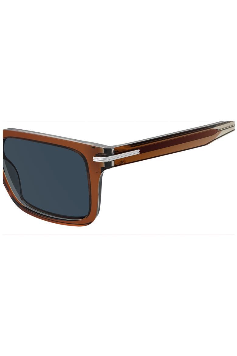 1628/S 54mm Rectangular Sunglasses, Alternate, color, BROWN