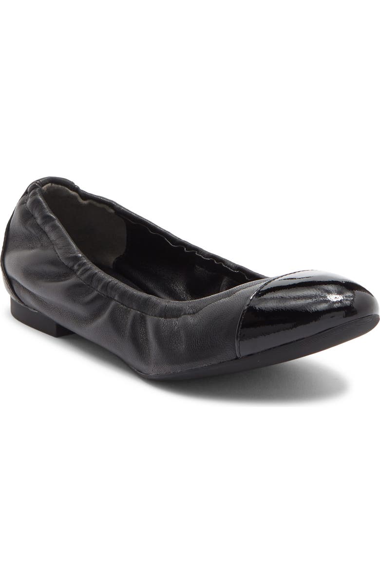 Stuart Weitzman Gabby Foldable Ballet Flat, Main, color, Black
