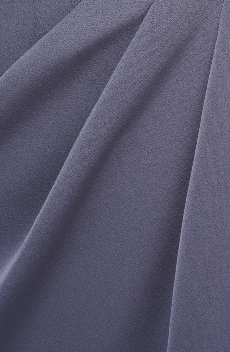 Aidan Mattox by Adrianna Papell Pleat Front Crepe Back Satin Cocktail Dress, Alternate, color, 