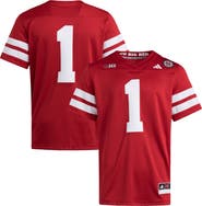 adidas Men's adidas #1 Scarlet Nebraska Huskers Premier Jersey