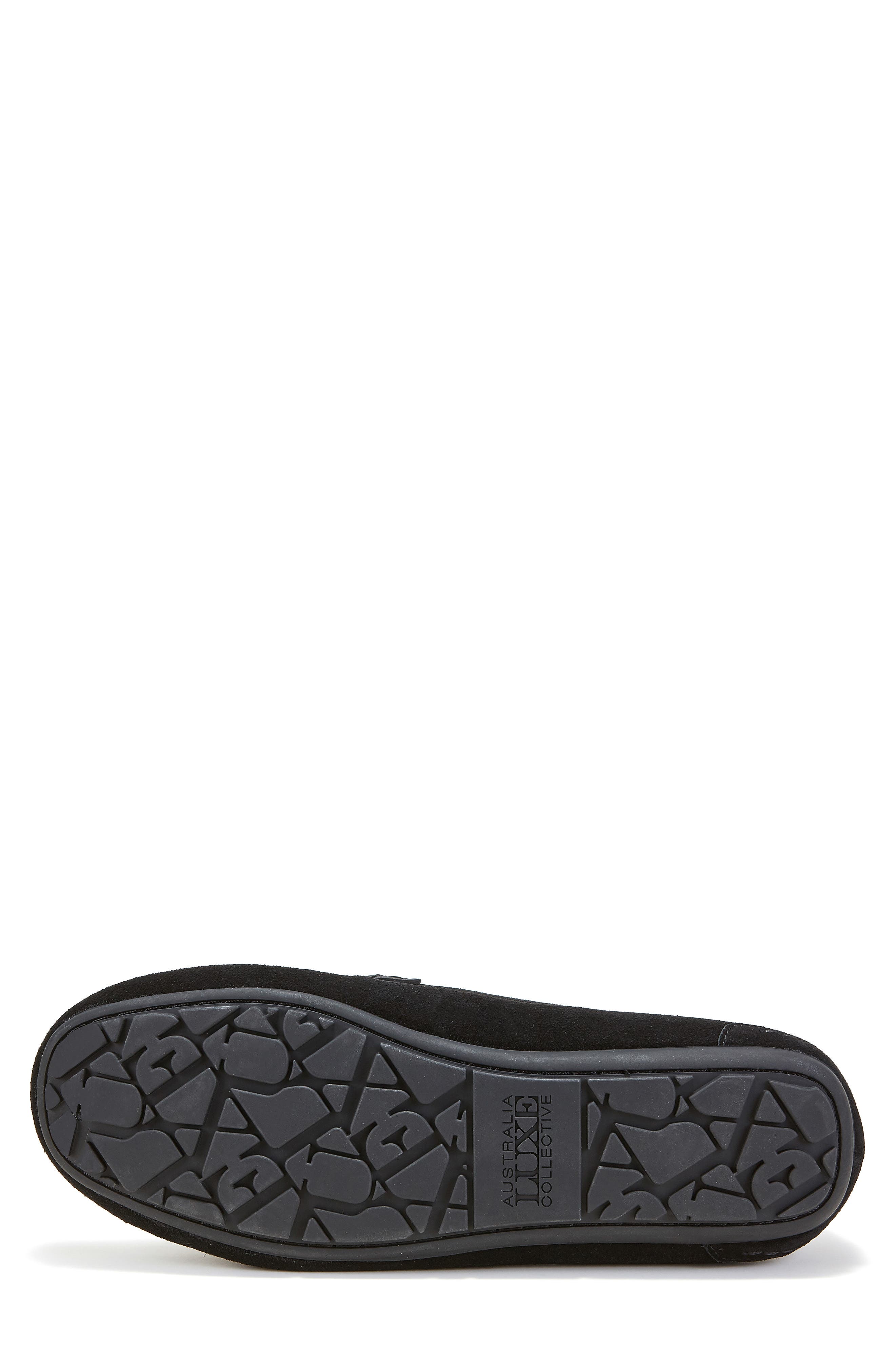 Australia Luxe Collective Hamilton Genuine Shearling Lined Tassel Loafer, Alternate, color, Black