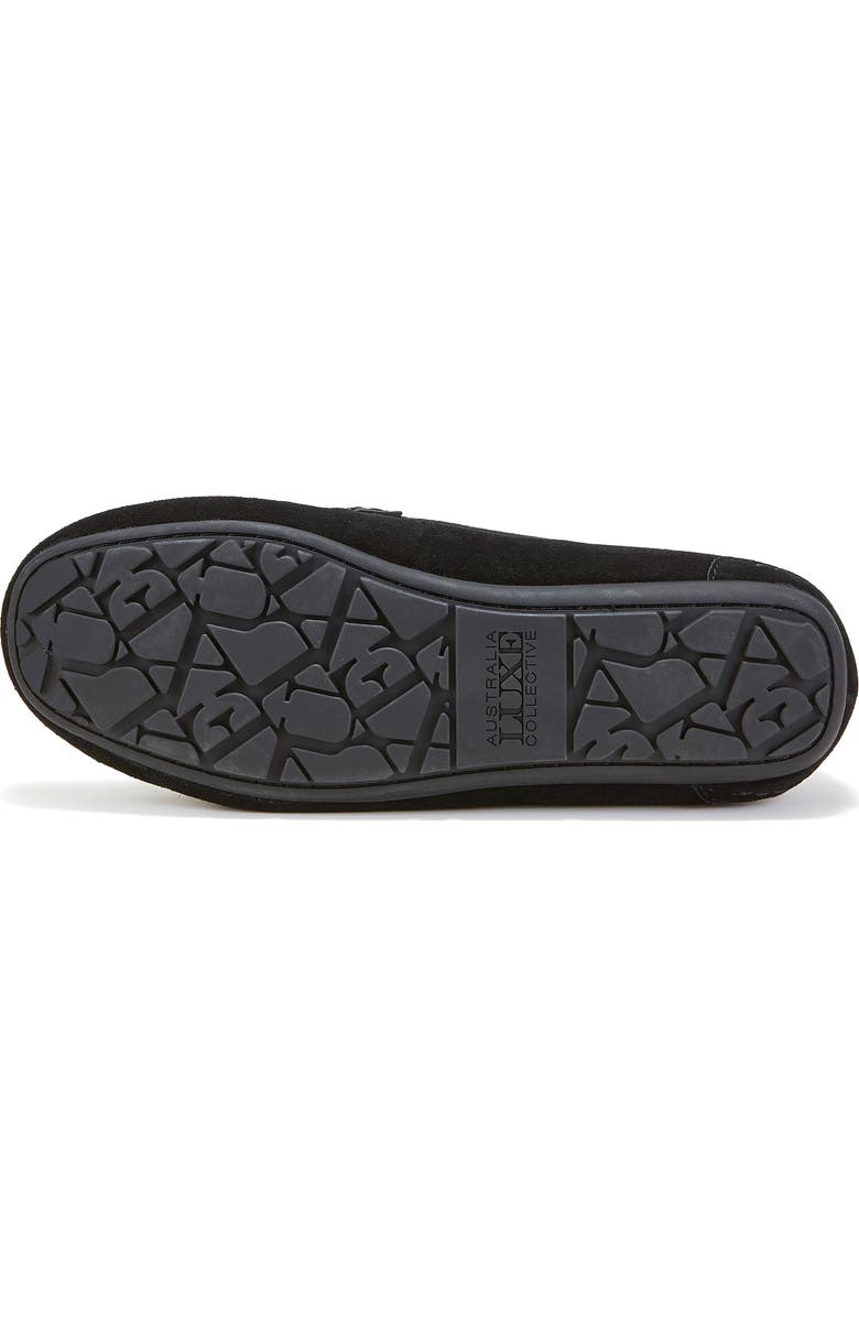 Australia Luxe Collective Hamilton Genuine Shearling Lined Tassel Loafer, Alternate, color, Black