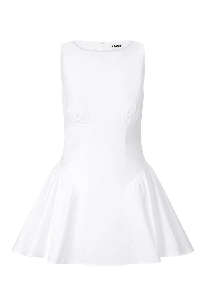 Gwen Flare Minidress, Main, color, WHITE