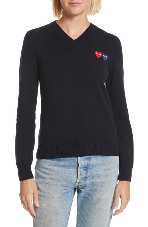 PLAY Double Heart Wool Sweater