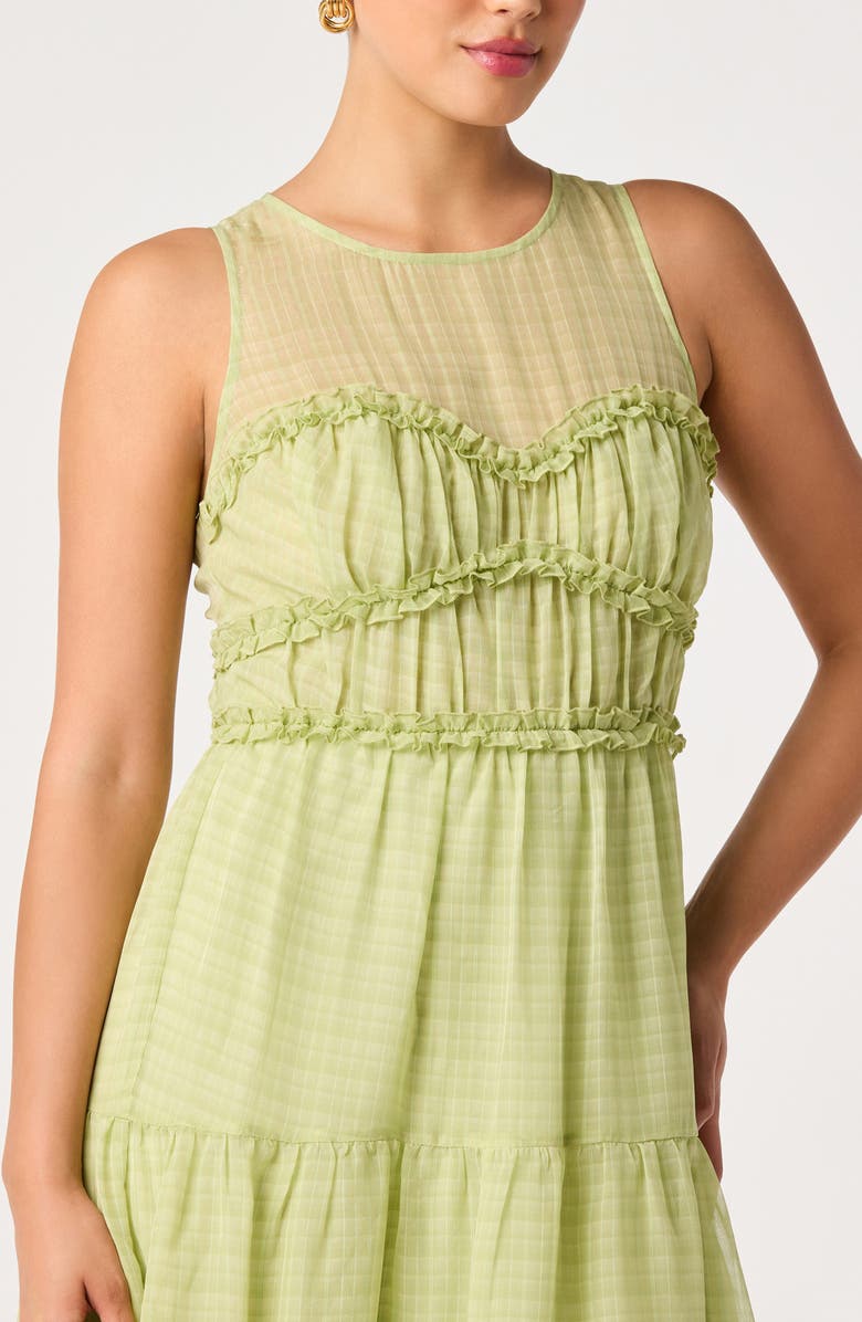 ASTR the Label Adrianne Tiered Dress, Alternate, color, Green