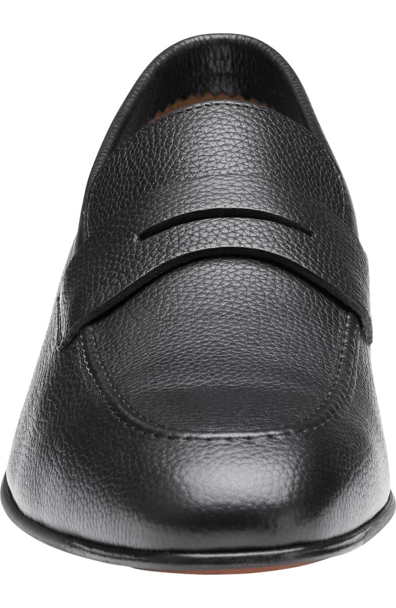 Johnston & Murphy Higgins Penny Loafer, Alternate, color, Black Full Grain