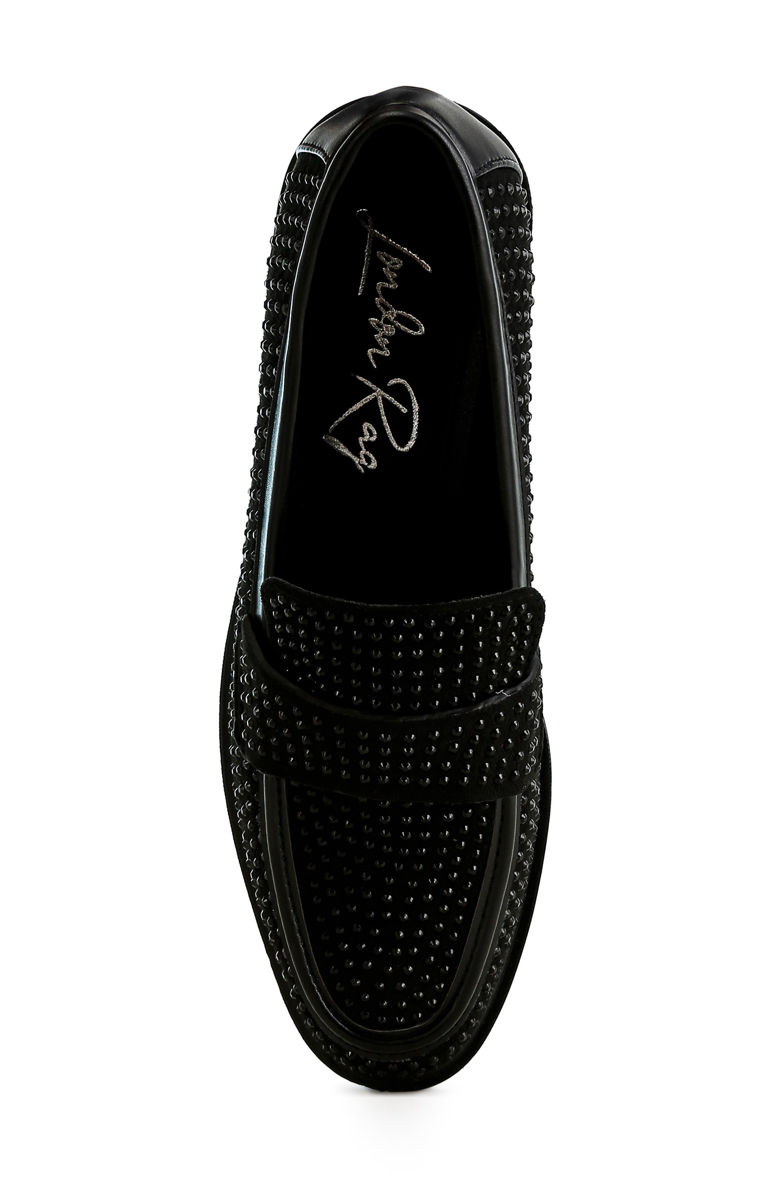 LONDON RAG Hobbs Studded Loafer, Alternate, color, Black