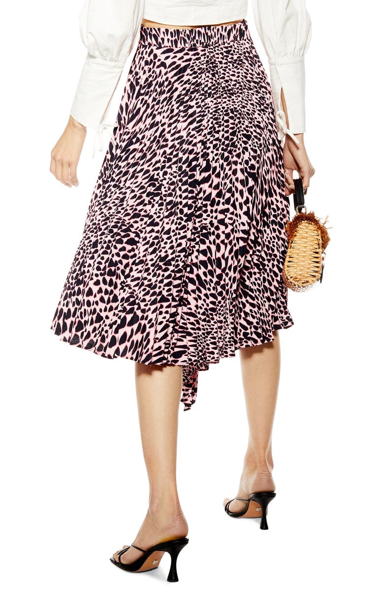 Topshop Taylor Pleat Midi Skirt, Alternate, color, 