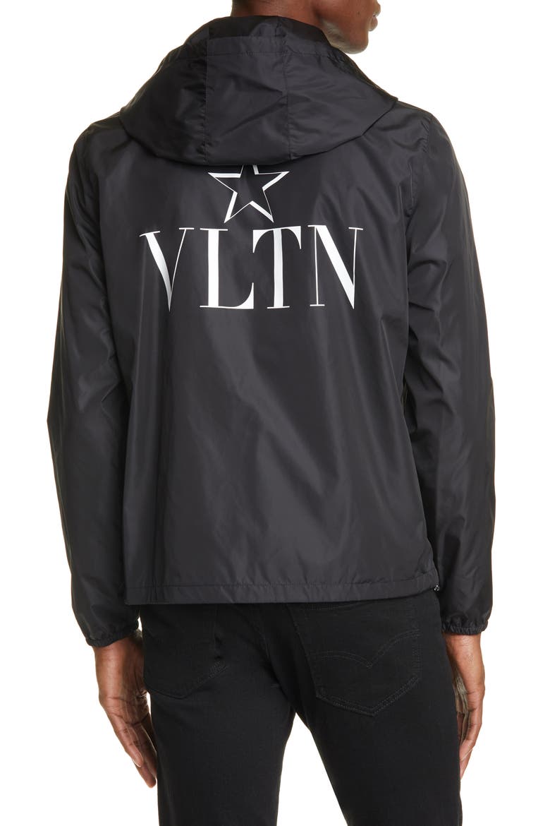 VTLNSTAR Logo Hooded Jacket, Alternate, color, BLACK/ WHITE