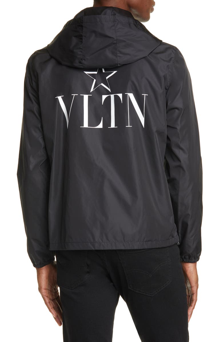 Valentino VTLNSTAR Logo Hooded Jacket, Alternate, color,