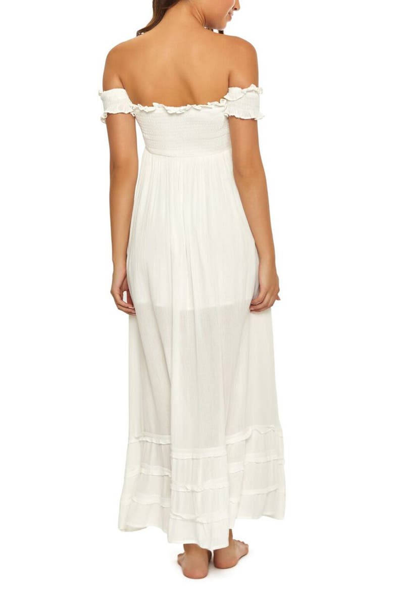Mishelle Off the Shoulder Cover-Up Maxi Dress, Alternate, color, WATERLILLY