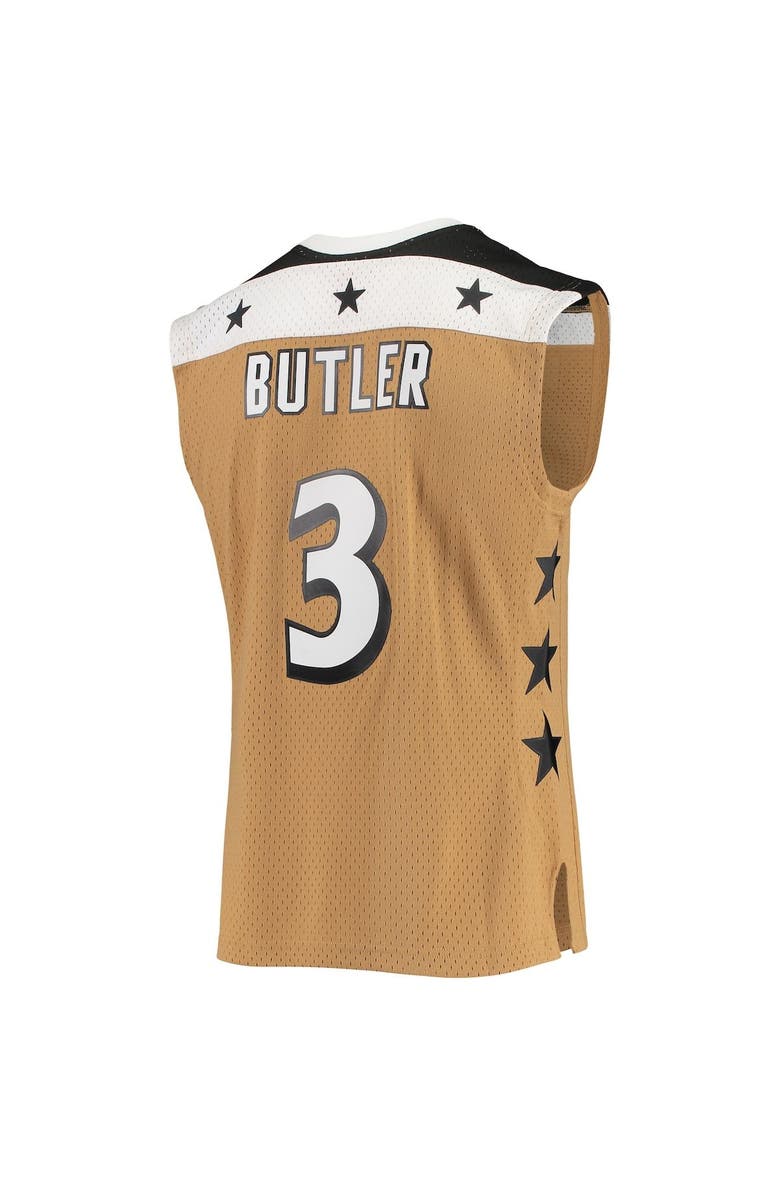 Mitchell & Ness Men's Mitchell & Ness Caron Butler Gold Washington Wizards 2001/02 Hardwood Classics Swingman Jersey, Alternate, color, 