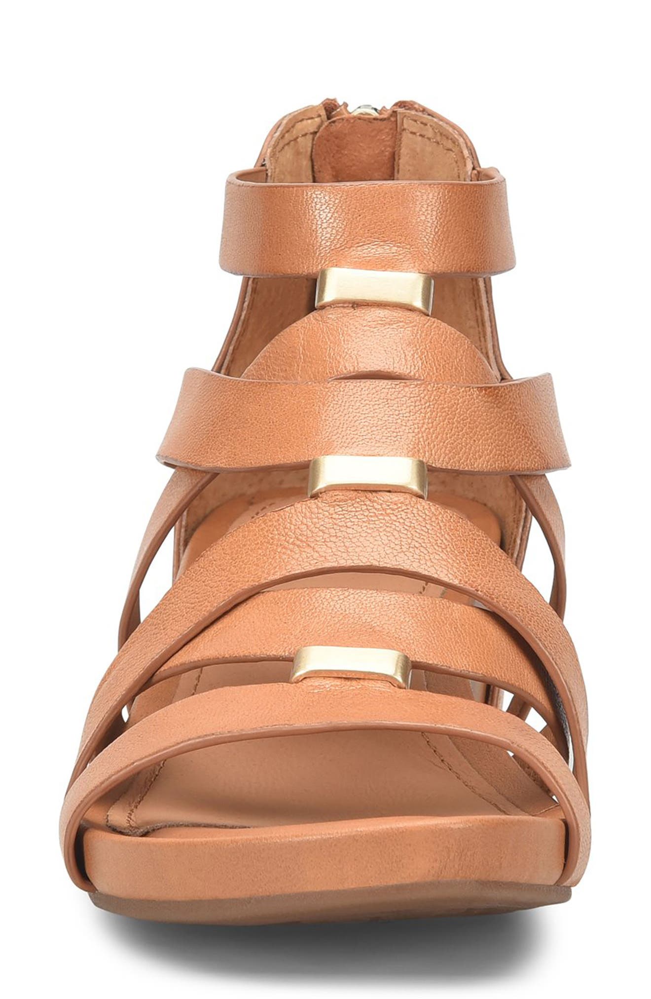 Söfft Vivi Platform Wedge Sandal, Alternate, color, Luggage