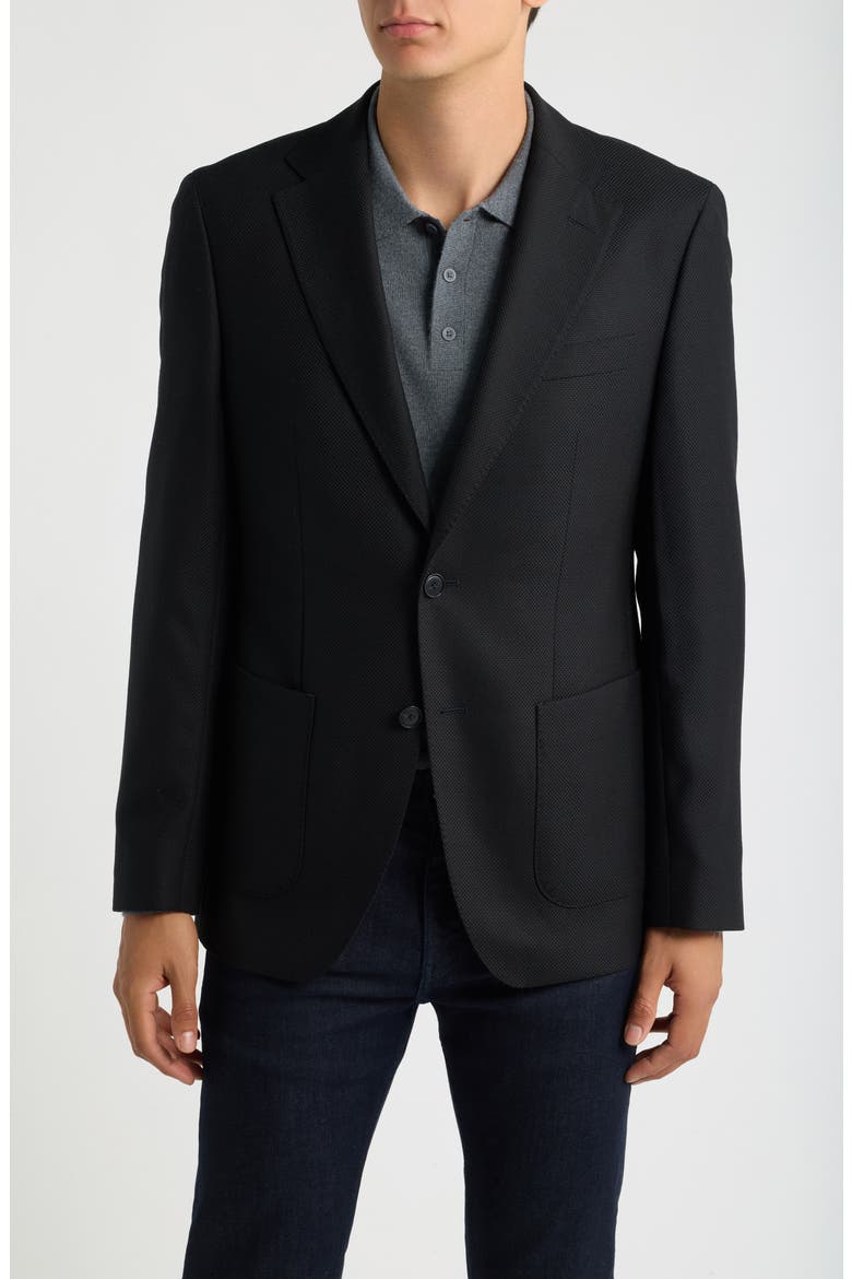 Hutson Wool Sport Coat, Main, color, BLACK