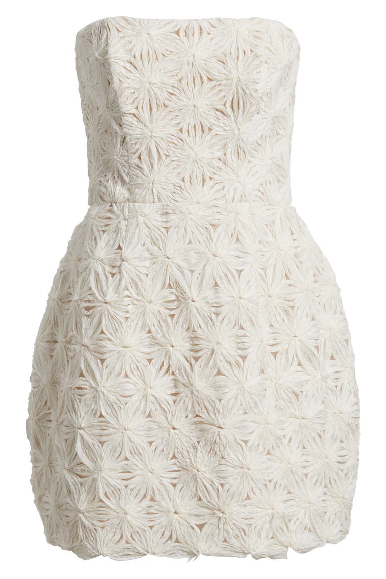 Karlina Strapless Cocktail Minidress, Alternate, color, ECRU