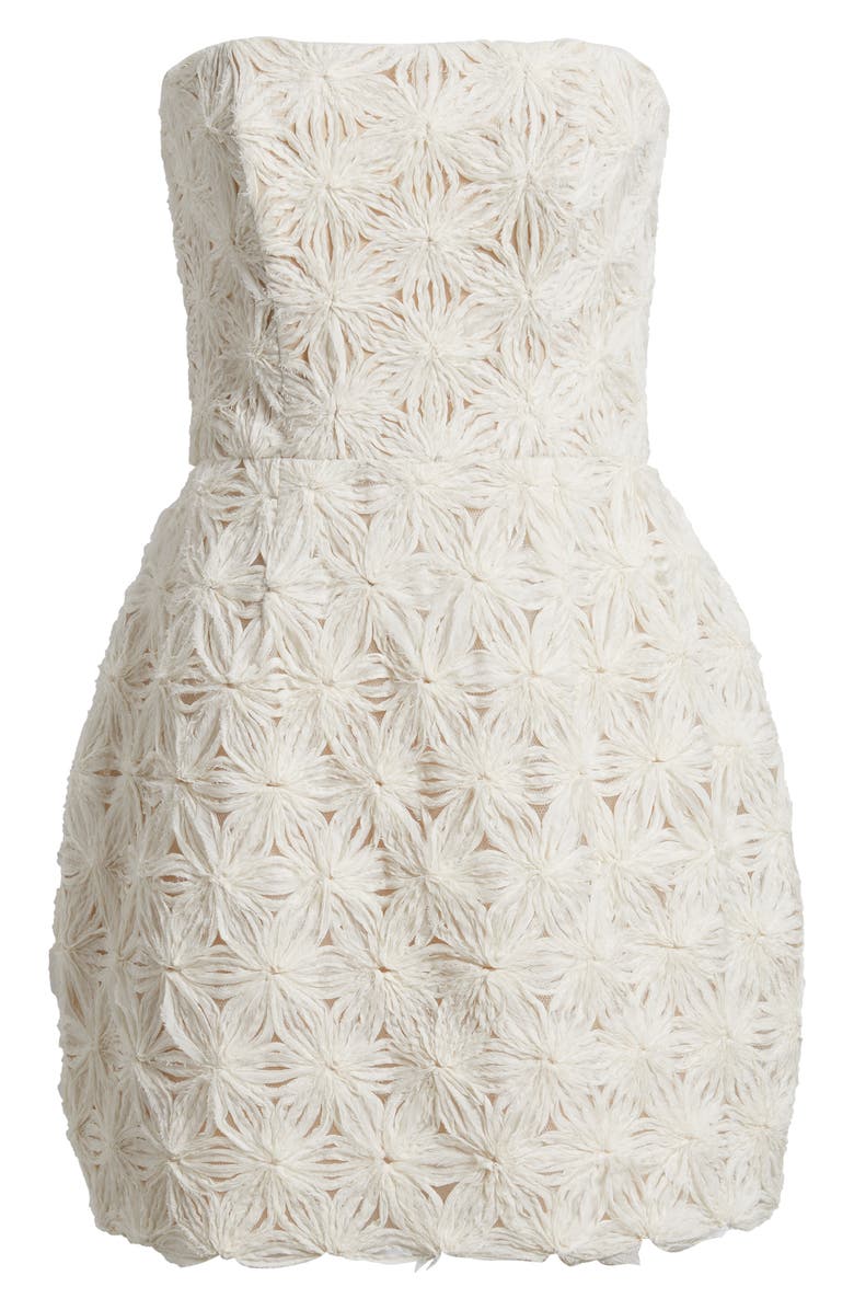 Saylor Karlina Strapless Cocktail Minidress, Alternate, color, Ecru