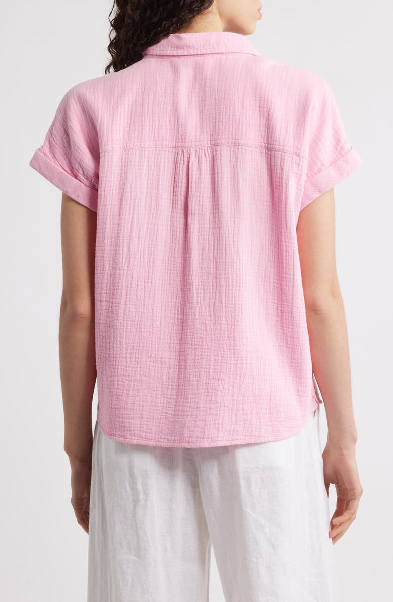 beachlunchlounge Rowan Cotton Button-Up Shirt, Alternate, color,