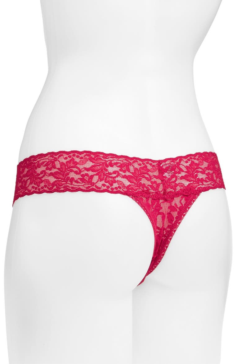 Low Rise Thong, Alternate, color, RUBY