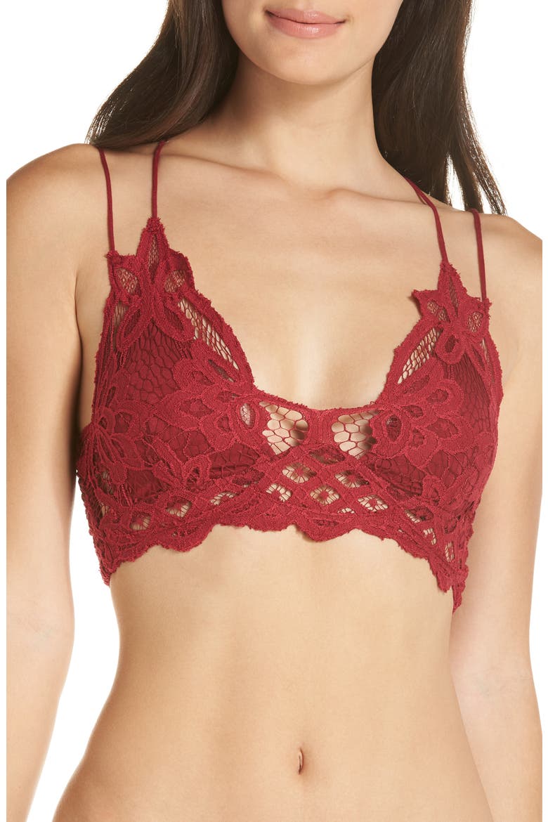 Intimately FP Adella Longline Bralette, Main, color, GARNET