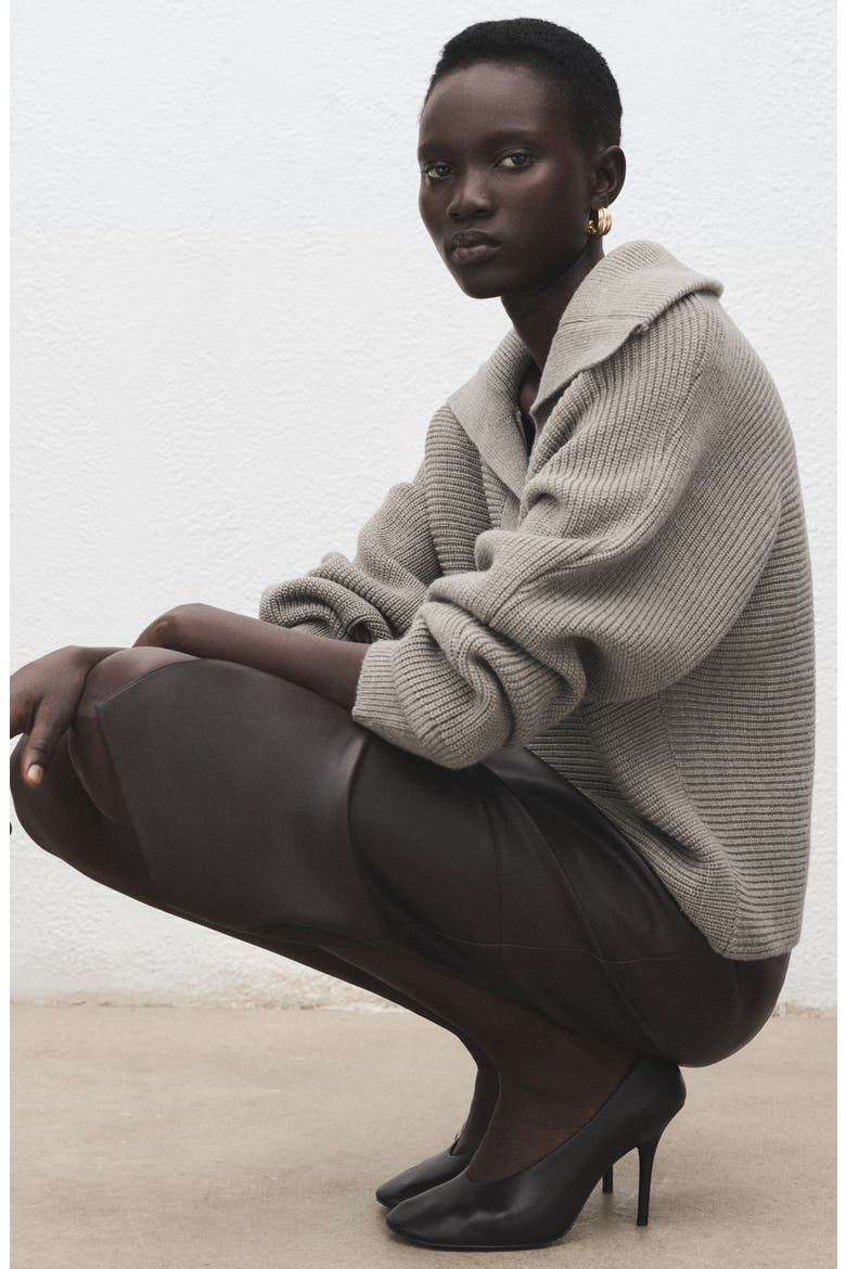 Manzana Dolman Sleeve Polo Sweater, Alternate, color, LIGHT/ PASTEL GREY