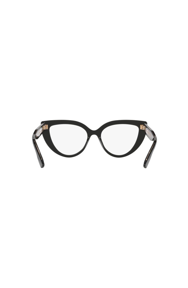 Gucci 52mm Cat Eye optical glasses, Alternate, color, Black
