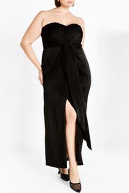 City Chic Kamari Strapless Maxi Dress