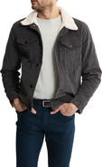 JACHS Corduroy Faux Shearling Lined Trucker Jacket