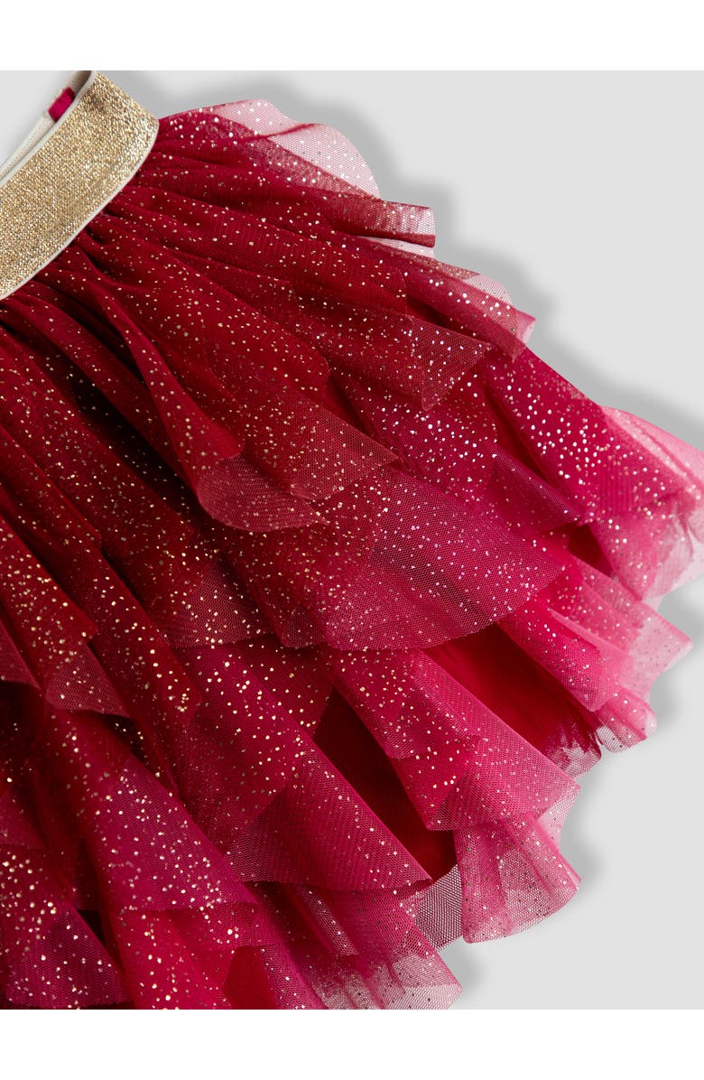 JOJO MAMAN BEBE Kids' Reindeer Graphic T-Shirt & Tulle Skirt, Alternate, color,