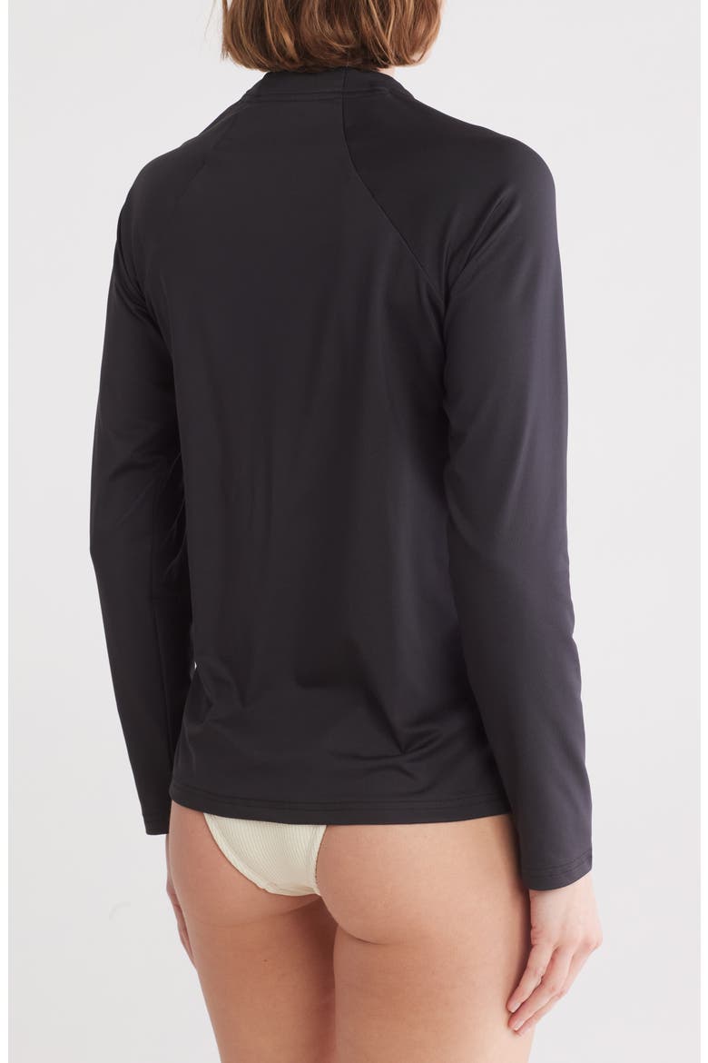 Long Sleeve Hydroguard Top, Alternate, color, BLACK