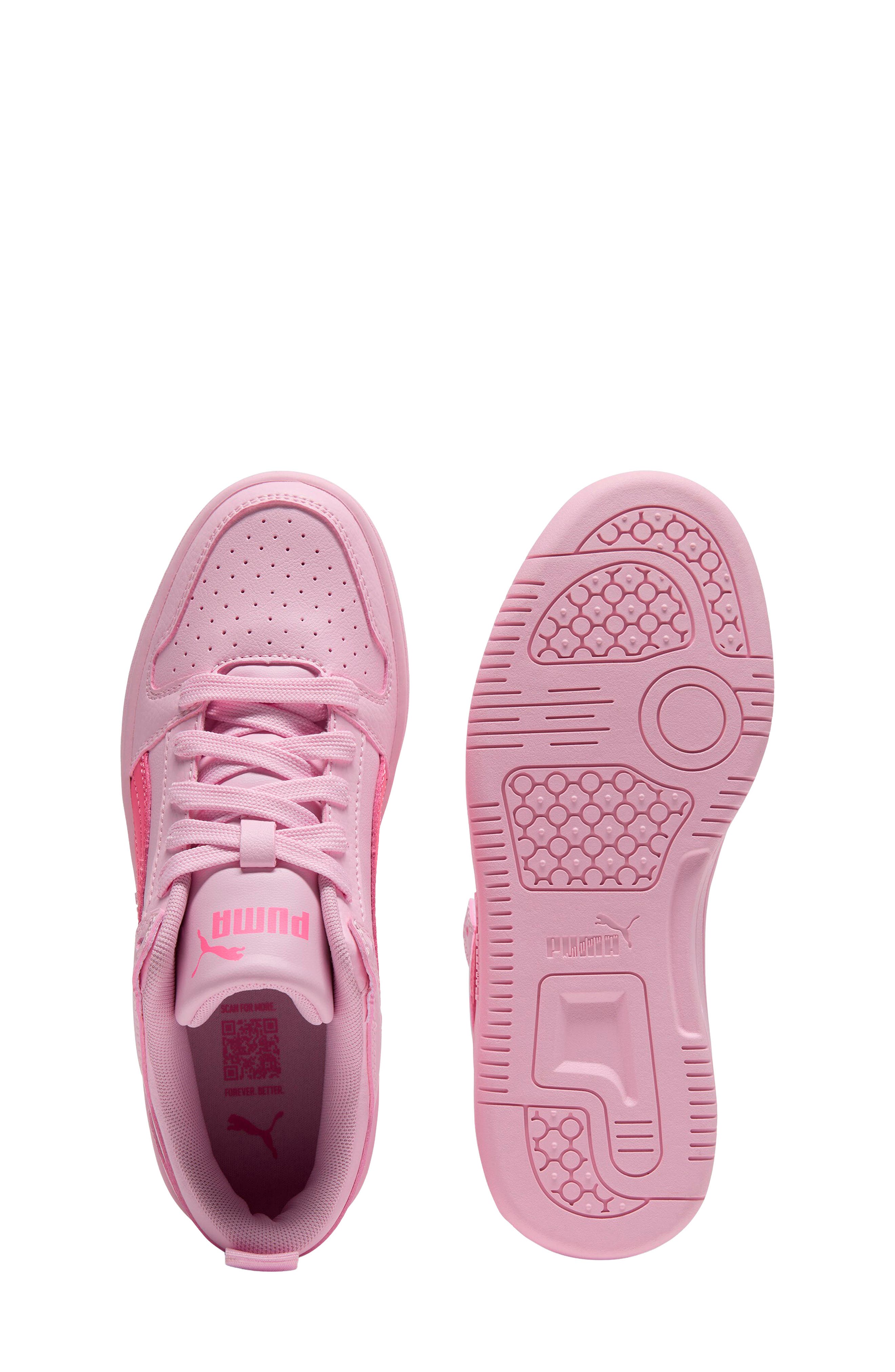 Kids' Rebound Layup Low Top Sneaker, Alternate, color, PEARL PINK/ FAST PINK