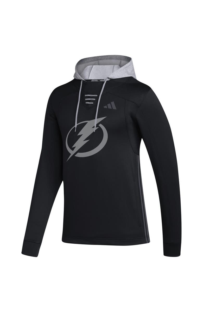 adidas Men's adidas Black Tampa Bay Lightning Refresh Skate Lace AEROREADY Pullover Hoodie, Alternate, color, 
