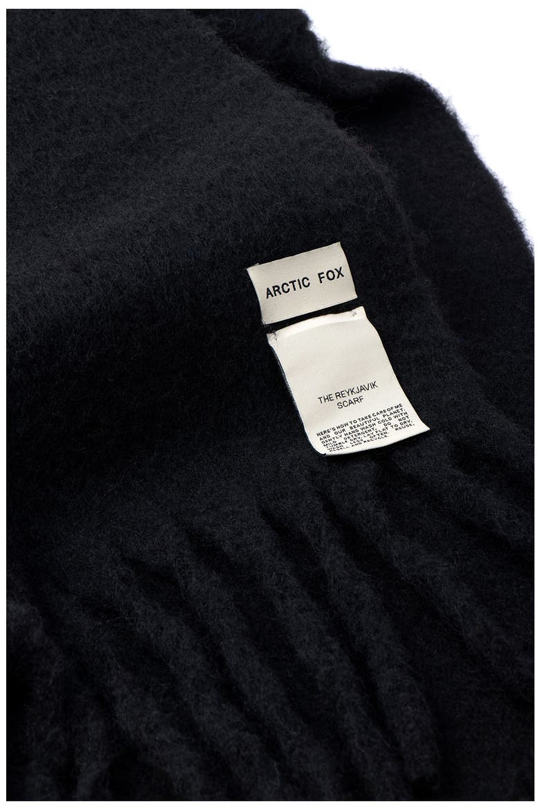 The Reykjavik Fringe Scarf, Alternate, color, BLACK