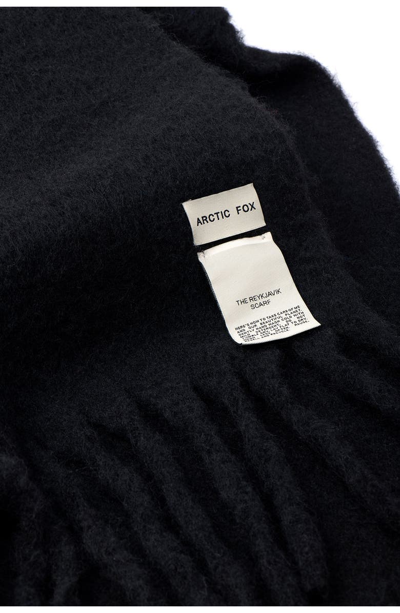 Arctic Fox & Co The Reykjavik Fringe Scarf, Alternate, color, Black