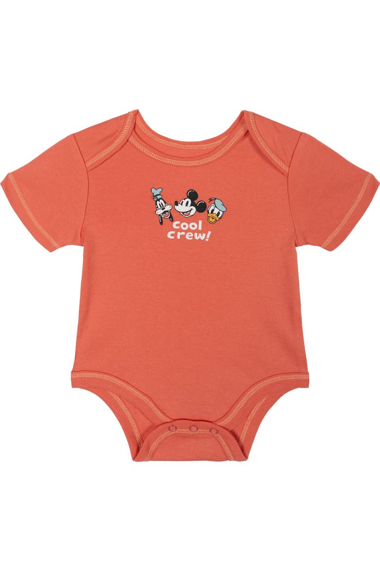 Mickey Mouse 3-Pack Short Sleeve Bodysuits, Alternate, color, Red Blue Mickey