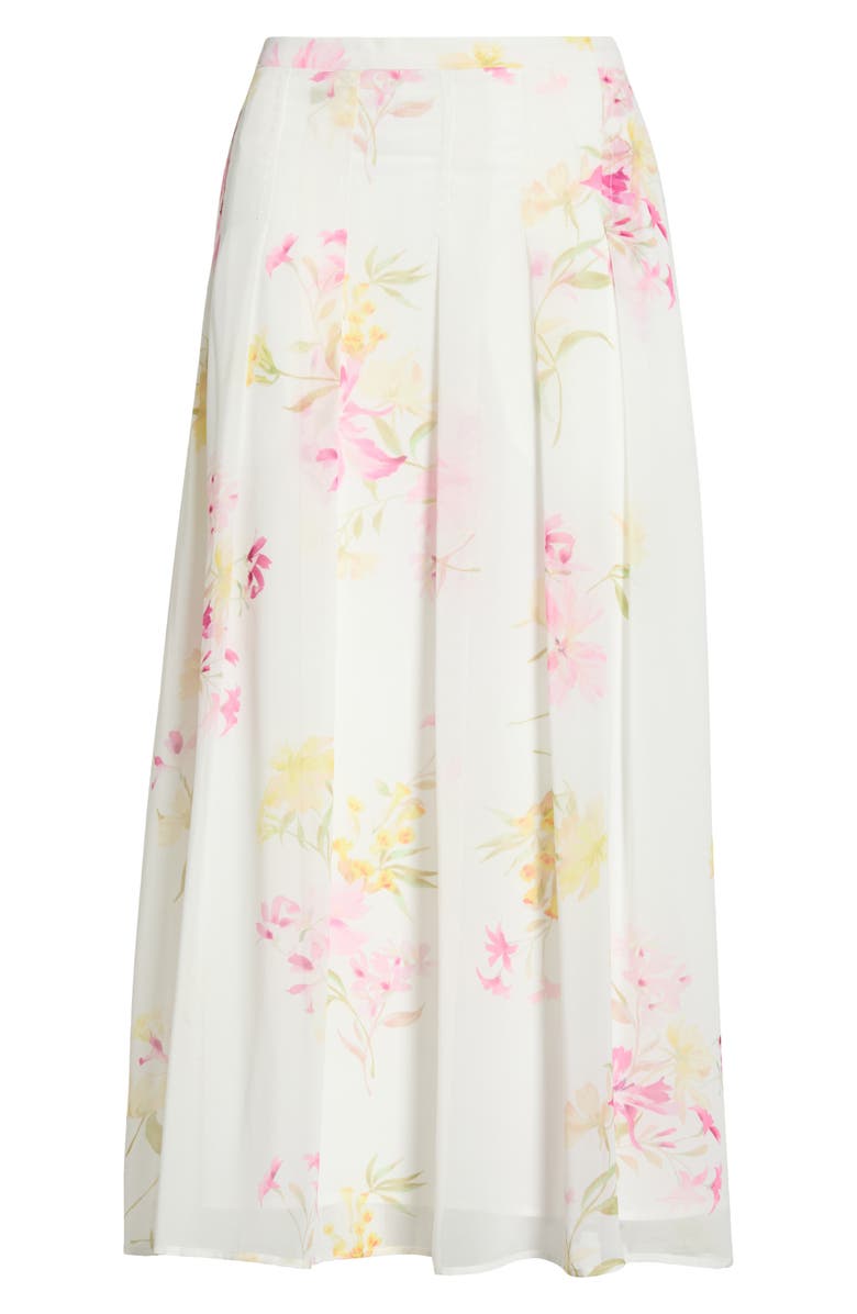 Vince Camuto Pleated Maxi Skirt, Main, color, Lemon Cream