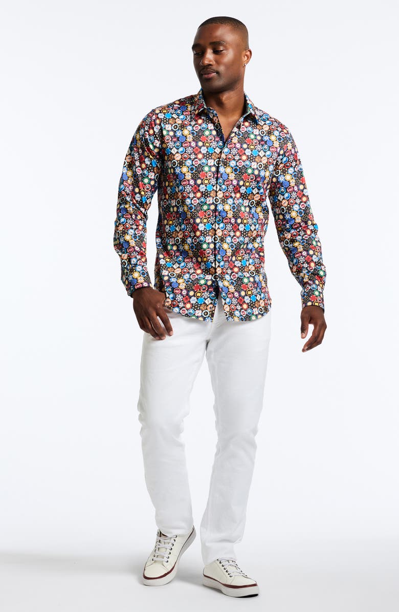 Robert Graham High Roller Button-Up Shirt, Alternate, color, 