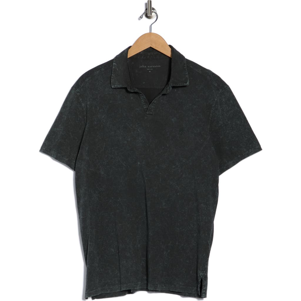 John Varvatos Bodhi Short Sleeve Polo In Black