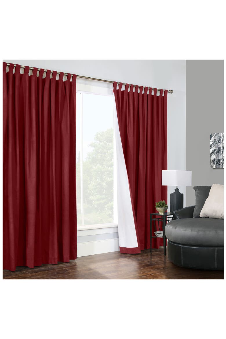 Indoor Cotton Panel Curtain, Alternate, color, BURGUNDY