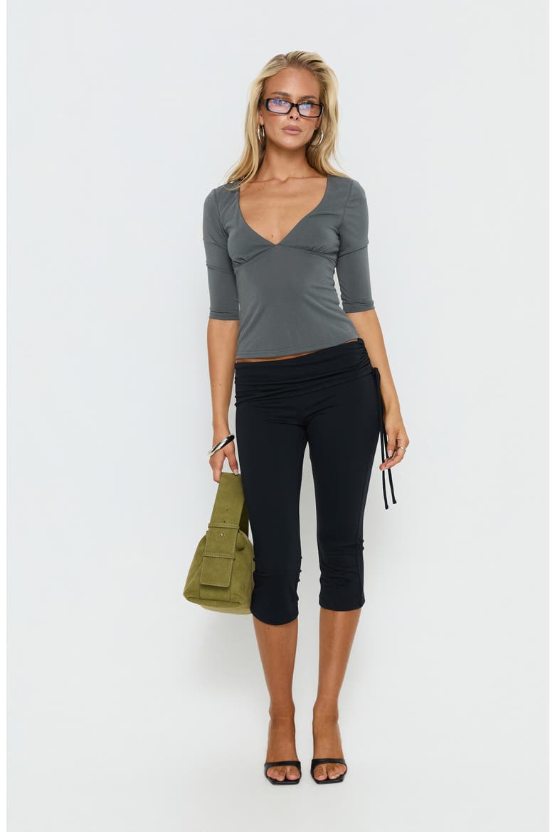 Bailor Channel Waistband Capri Pants, Alternate, color, BLACK
