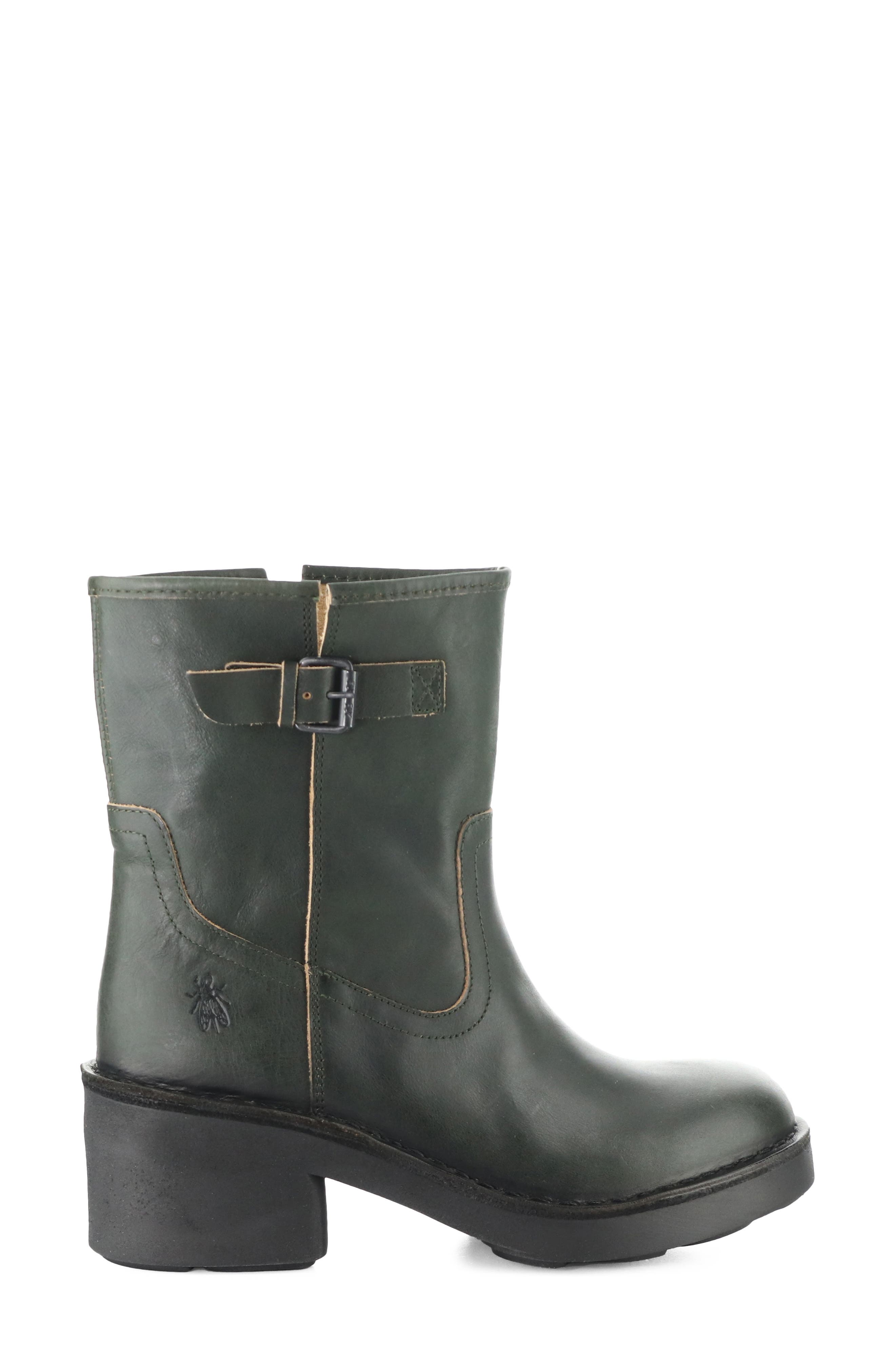 Naky Block Heel Bootie, Alternate, color, GREEN