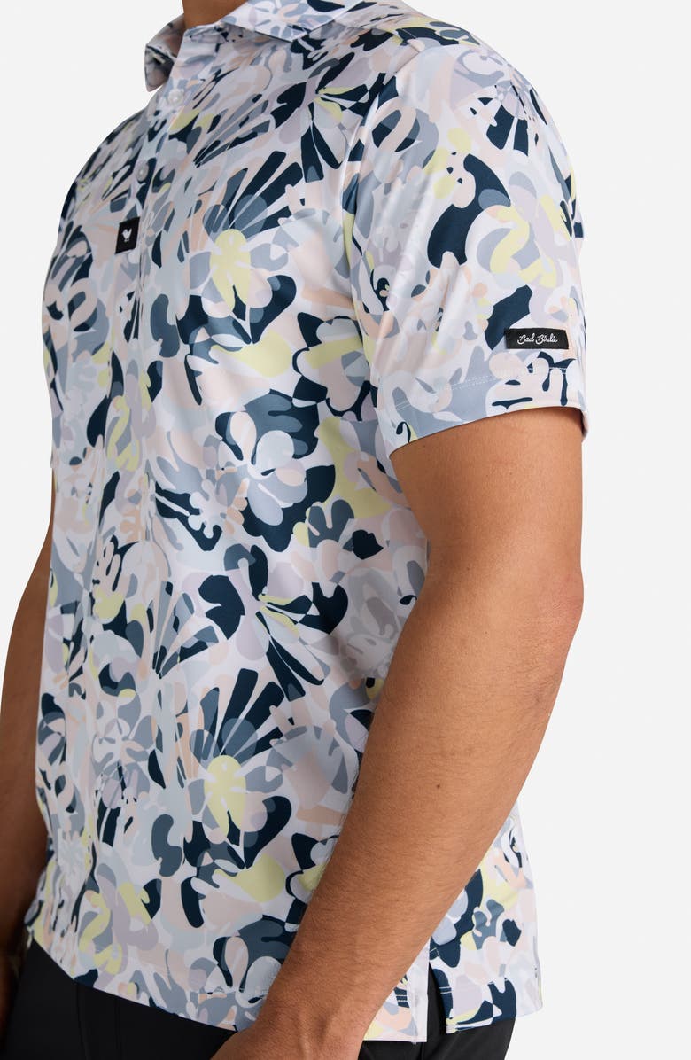 Bad Birdie Savannah Swing Abstract Floral Performance Golf Polo, Alternate, color, Savannah Swing