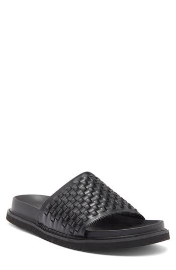 Steve Madden Onyx Woven Slide Sandal In Black