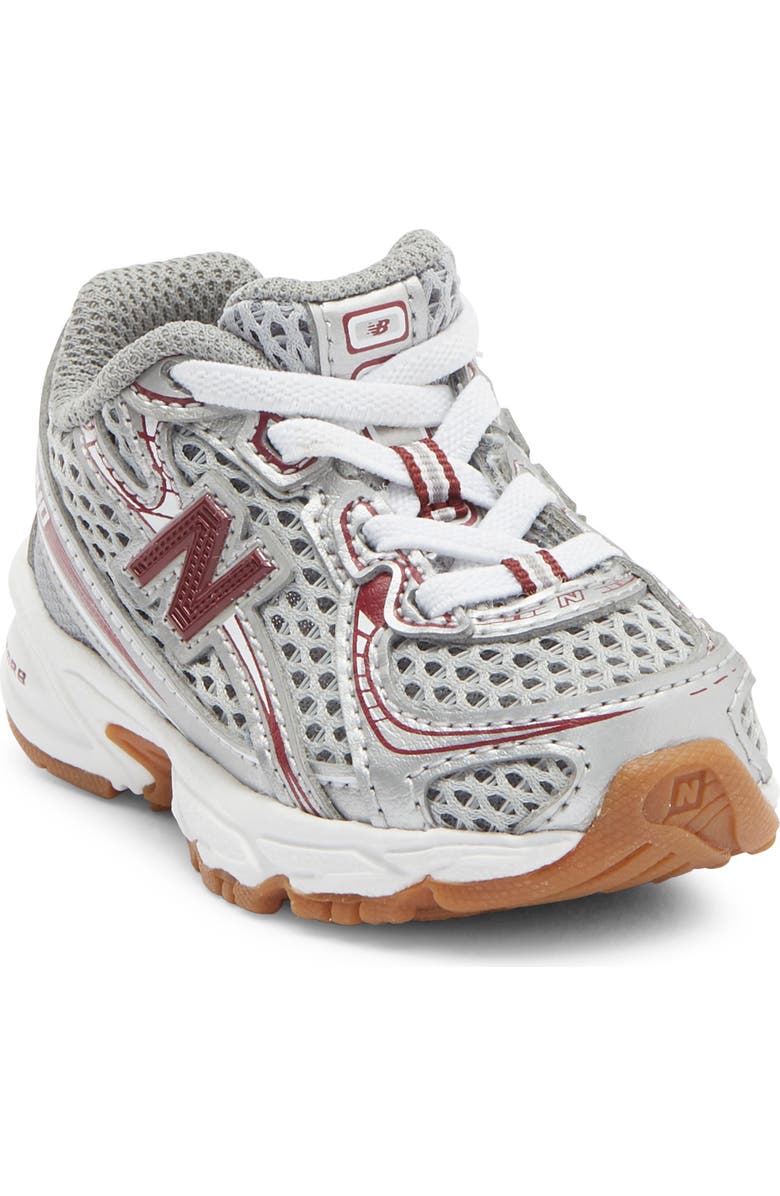 New Balance Kids' 740 Sneaker, Main, color, Silver Metallic/ Burgundy