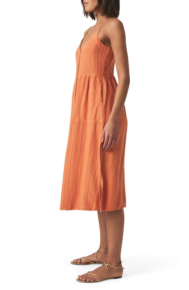 Splendid Gabrielle Button-Up Sundress, Alternate, color, Orange Tiger