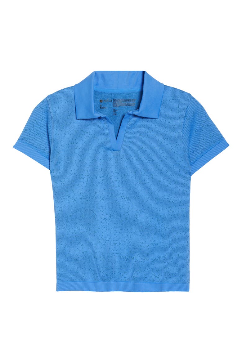 Play Through Seamless Rib Polo, Alternate, color, BLUE REGATTA